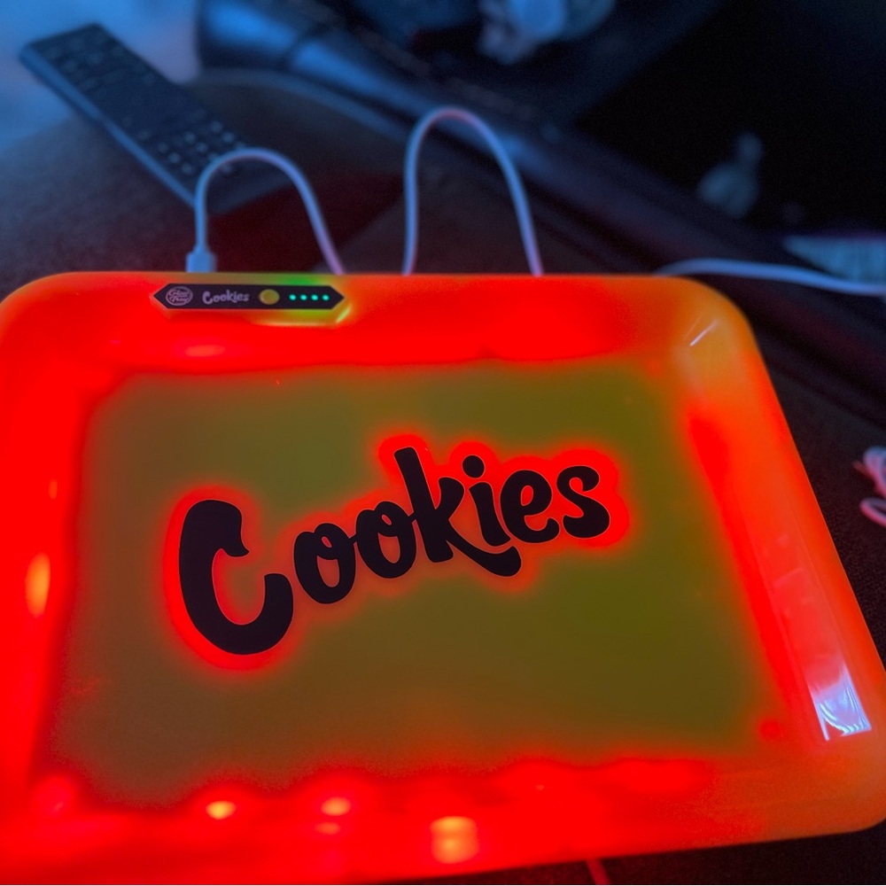 LED Rolling Tray - Red and Orange